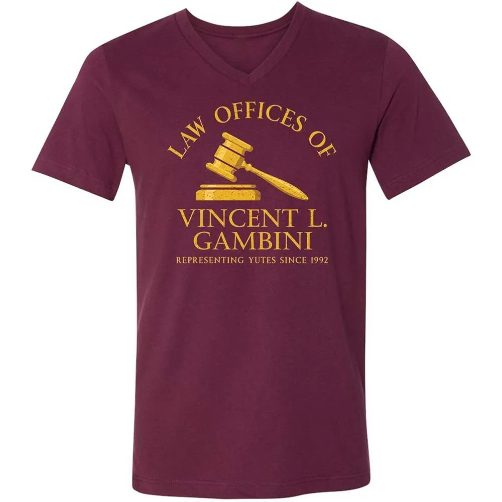 Unisex V-Neck T-Shirt - 7S1UDBRF - Maroon - 8