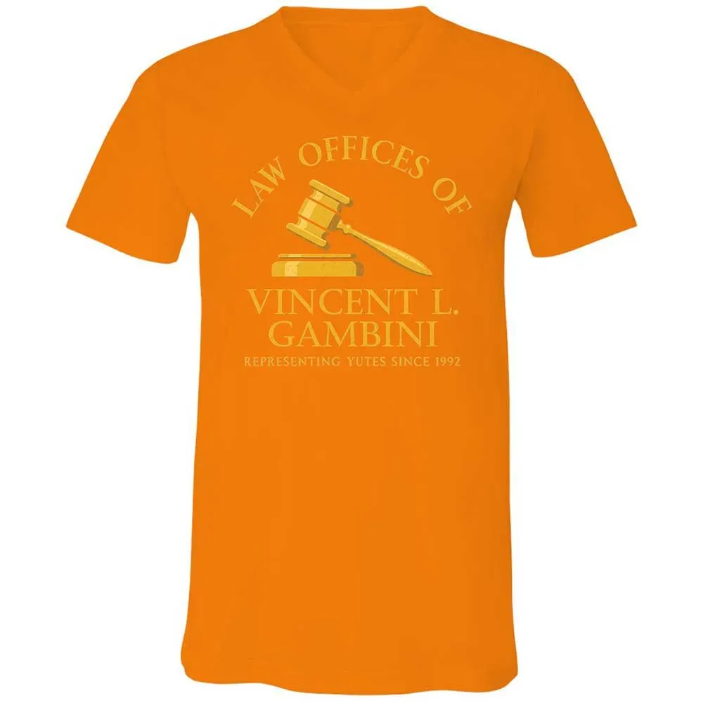 Unisex V-Neck T-Shirt - 7S1UDBRF - Orange - 12