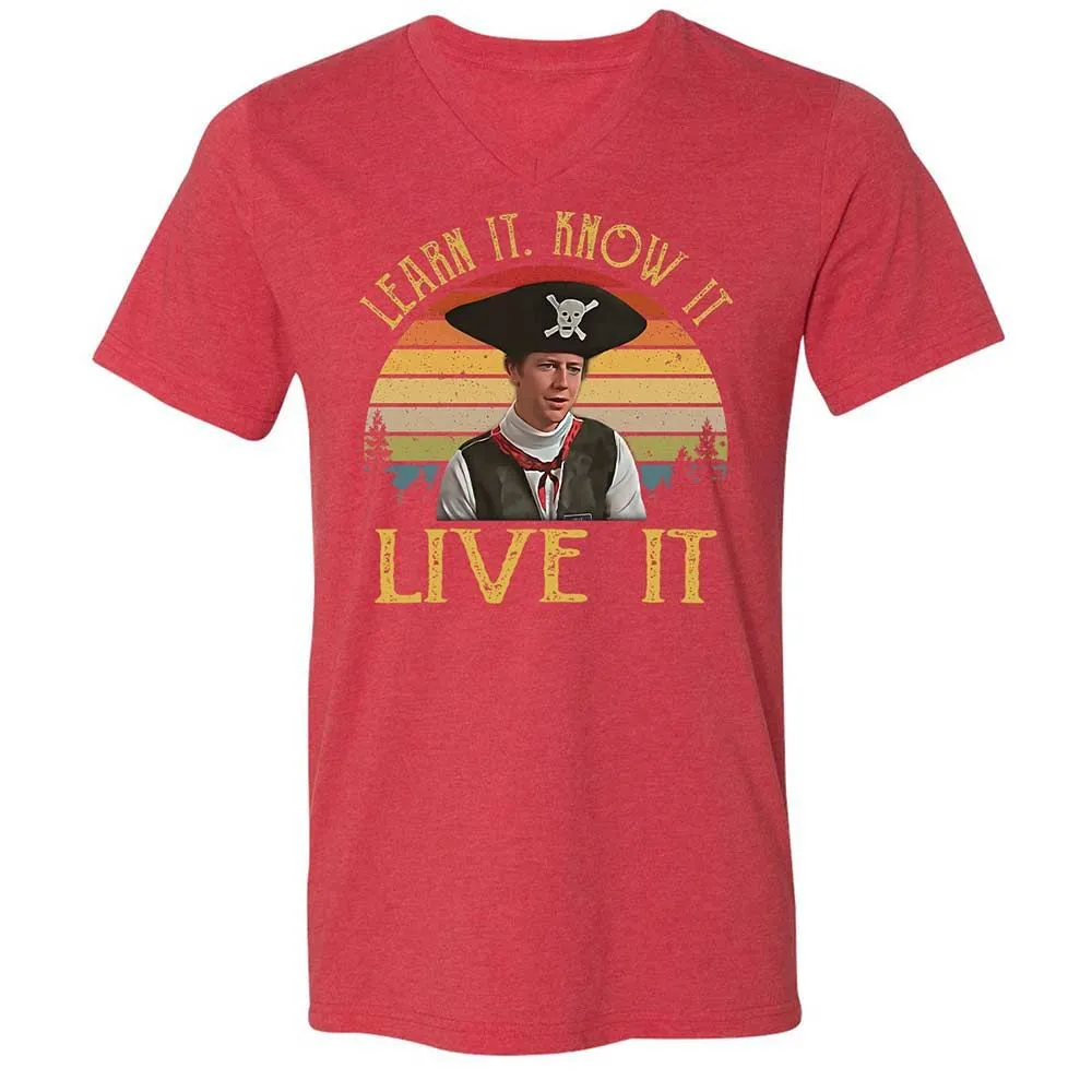 Unisex V-Neck T-Shirt - 3GALM913 - Heather Red - 7