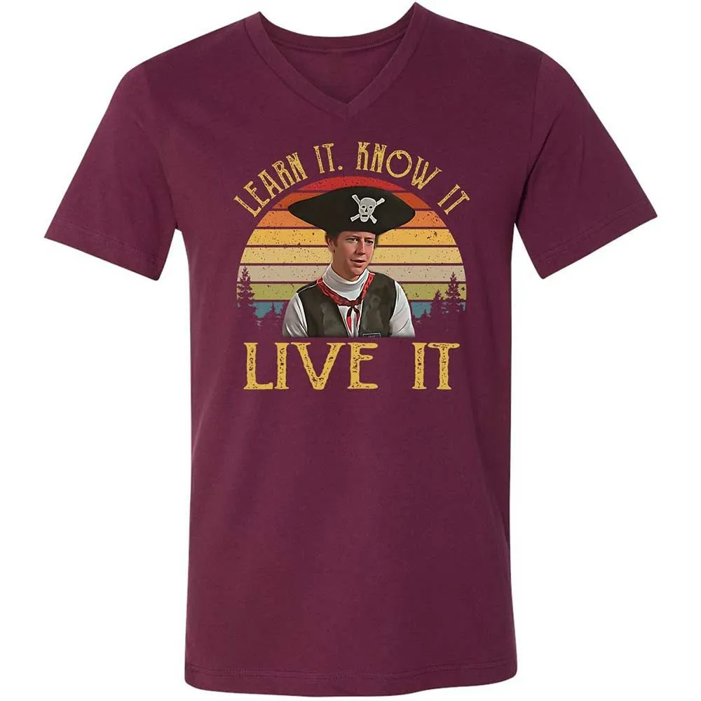 Unisex V-Neck T-Shirt - 3GALM913 - Maroon - 8