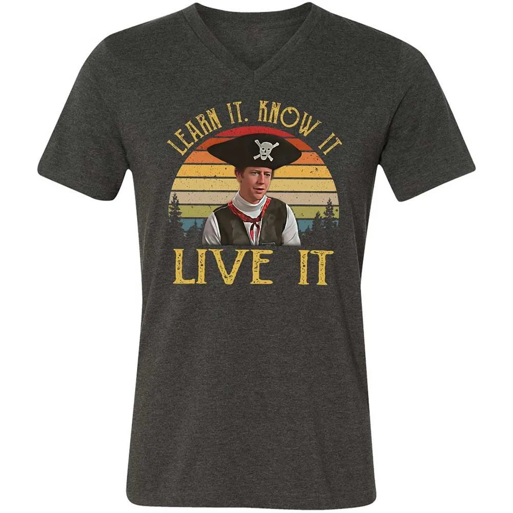 Unisex V-Neck T-Shirt - 3GALM913 - Dark Grey Heather - 9