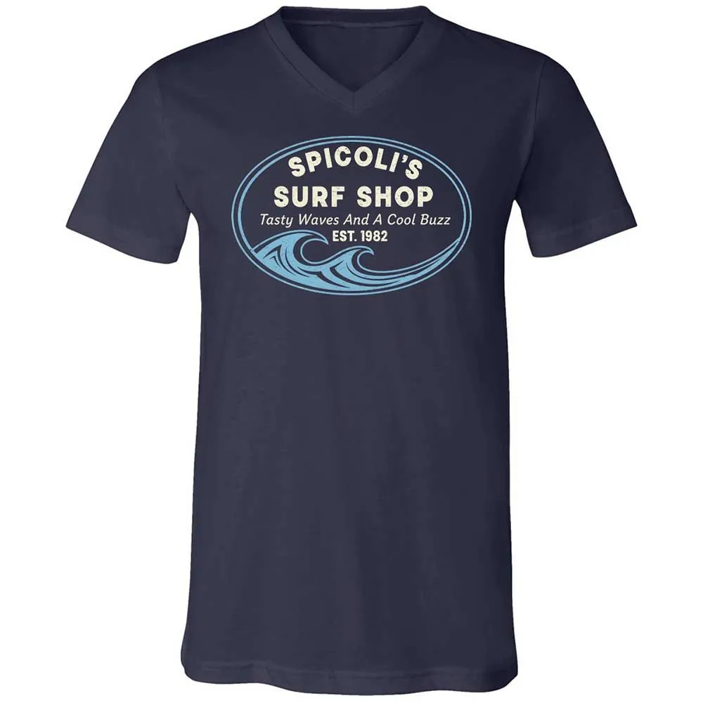 Unisex V-Neck T-Shirt - CV9UFMQT - Navy - 2