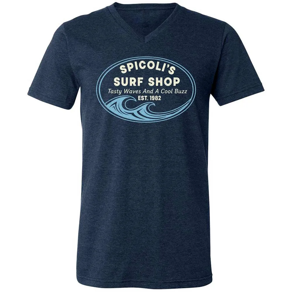 Unisex V-Neck T-Shirt - CV9UFMQT - Heather Navy - 3