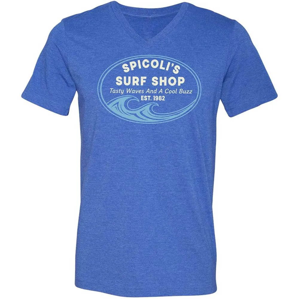 Unisex V-Neck T-Shirt - CV9UFMQT - Heather True Royal - 5