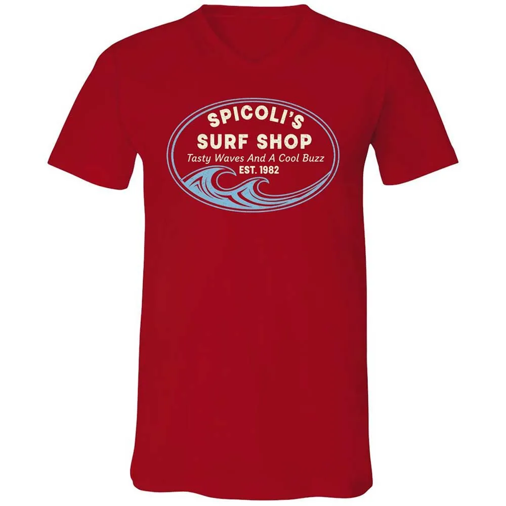 Unisex V-Neck T-Shirt - CV9UFMQT - Red - 6