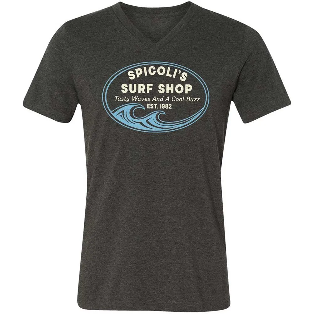 Unisex V-Neck T-Shirt - CV9UFMQT - Dark Grey Heather - 9