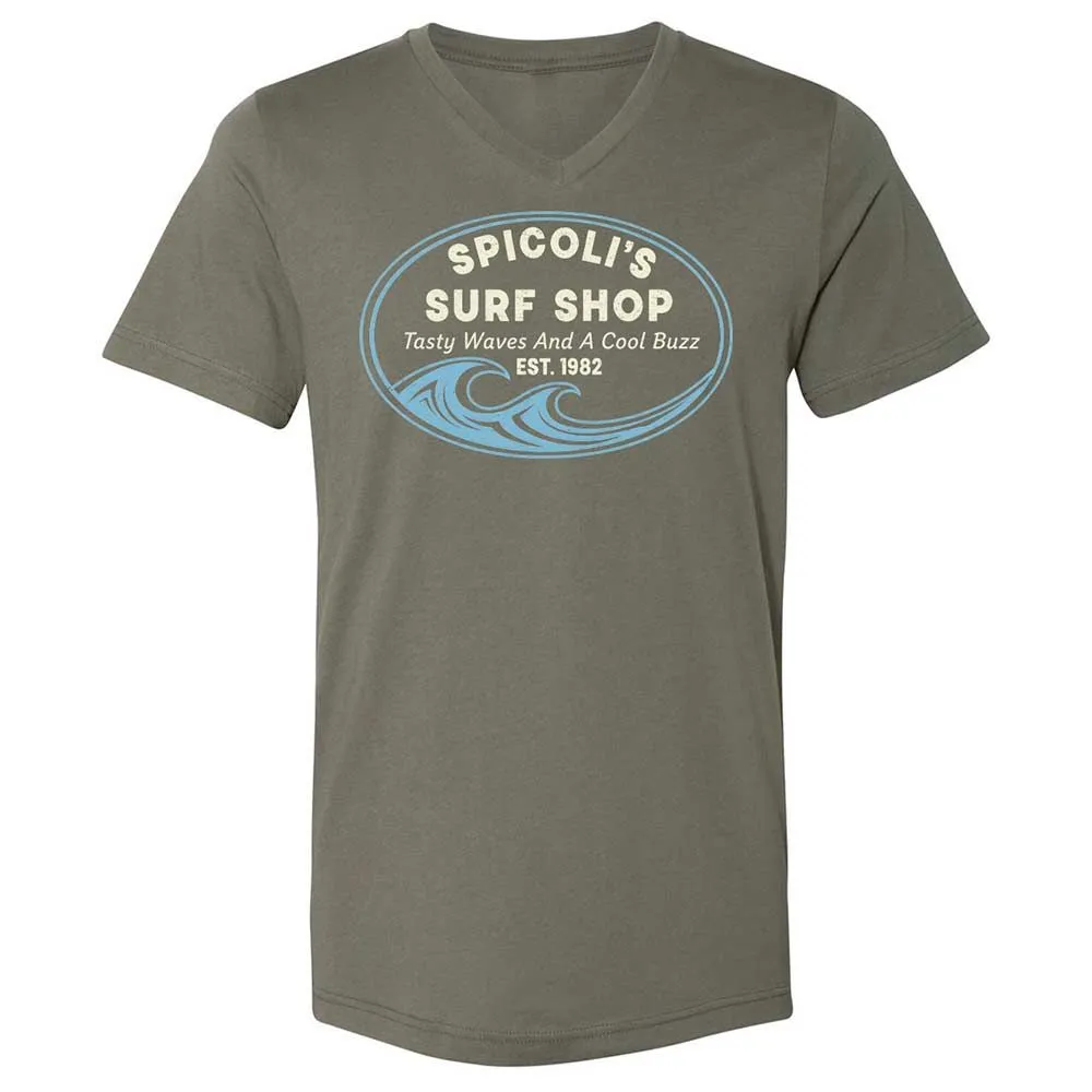 Unisex V-Neck T-Shirt - CV9UFMQT - Military Green - 11
