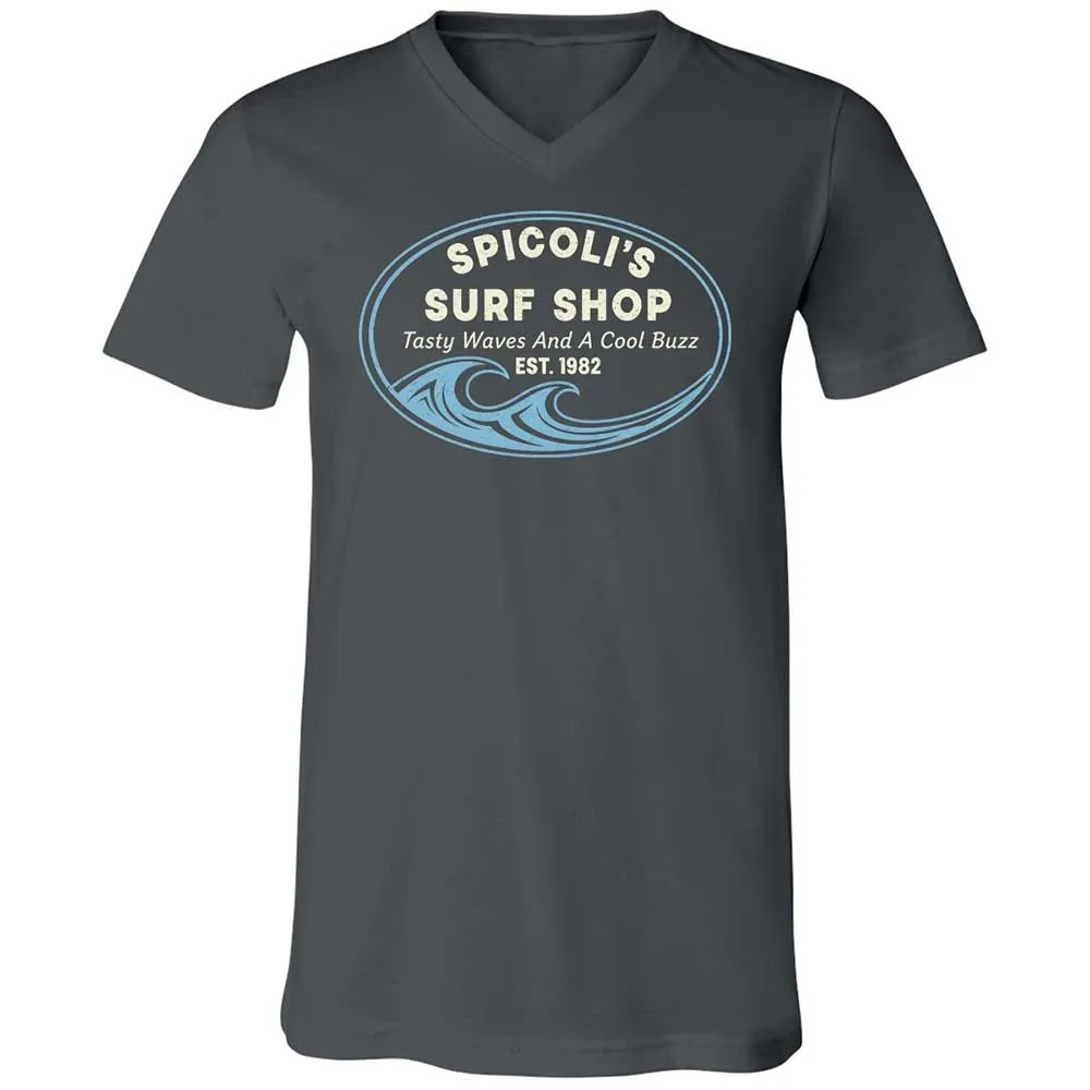Unisex V-Neck T-Shirt - CV9UFMQT - Asphalt - 13