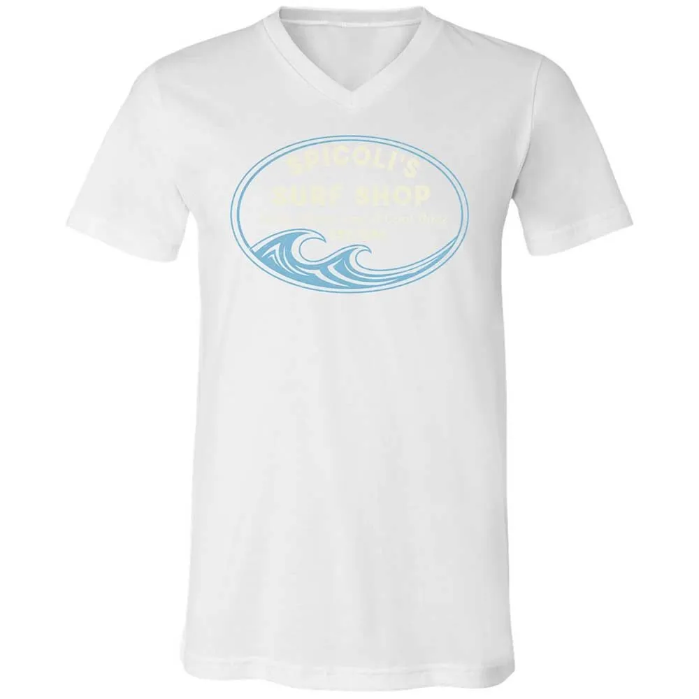 Unisex V-Neck T-Shirt - CV9UFMQT - White - 16