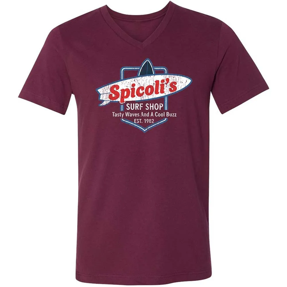 Unisex V-Neck T-Shirt - E256LVWT - Maroon - 8