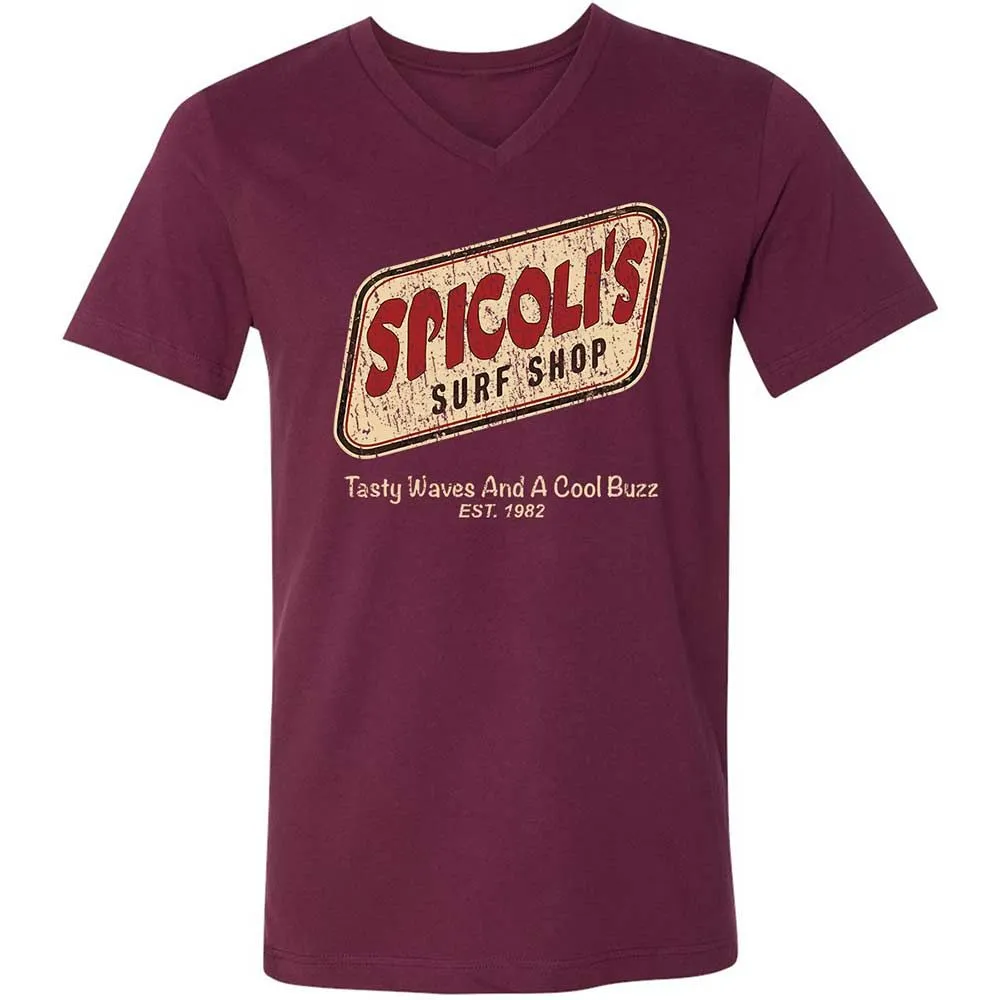 Unisex V-Neck T-Shirt - 3HHXPVXE - Maroon - 8