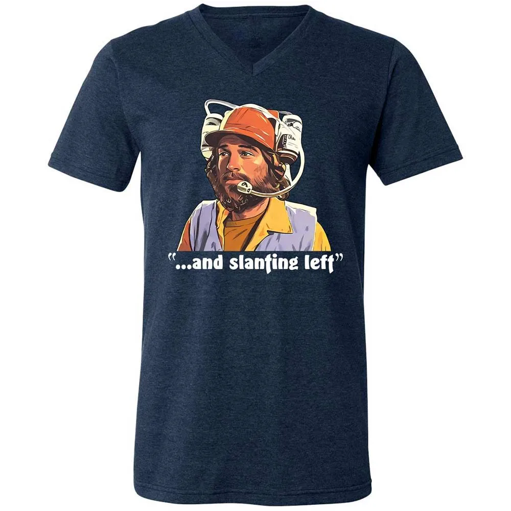 Unisex V-Neck T-Shirt - B9NJBB49 - Heather Navy - 3