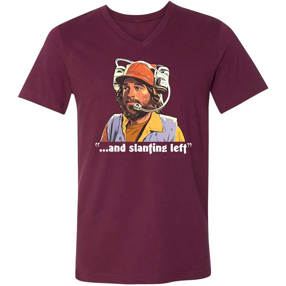 Unisex V-Neck T-Shirt - B9NJBB49 - Maroon - 8