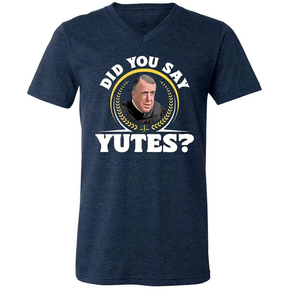 Unisex V-Neck T-Shirt - VM2GW4CU - Heather Navy - 3