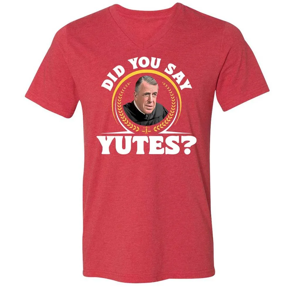 Unisex V-Neck T-Shirt - VM2GW4CU - Heather Red - 7