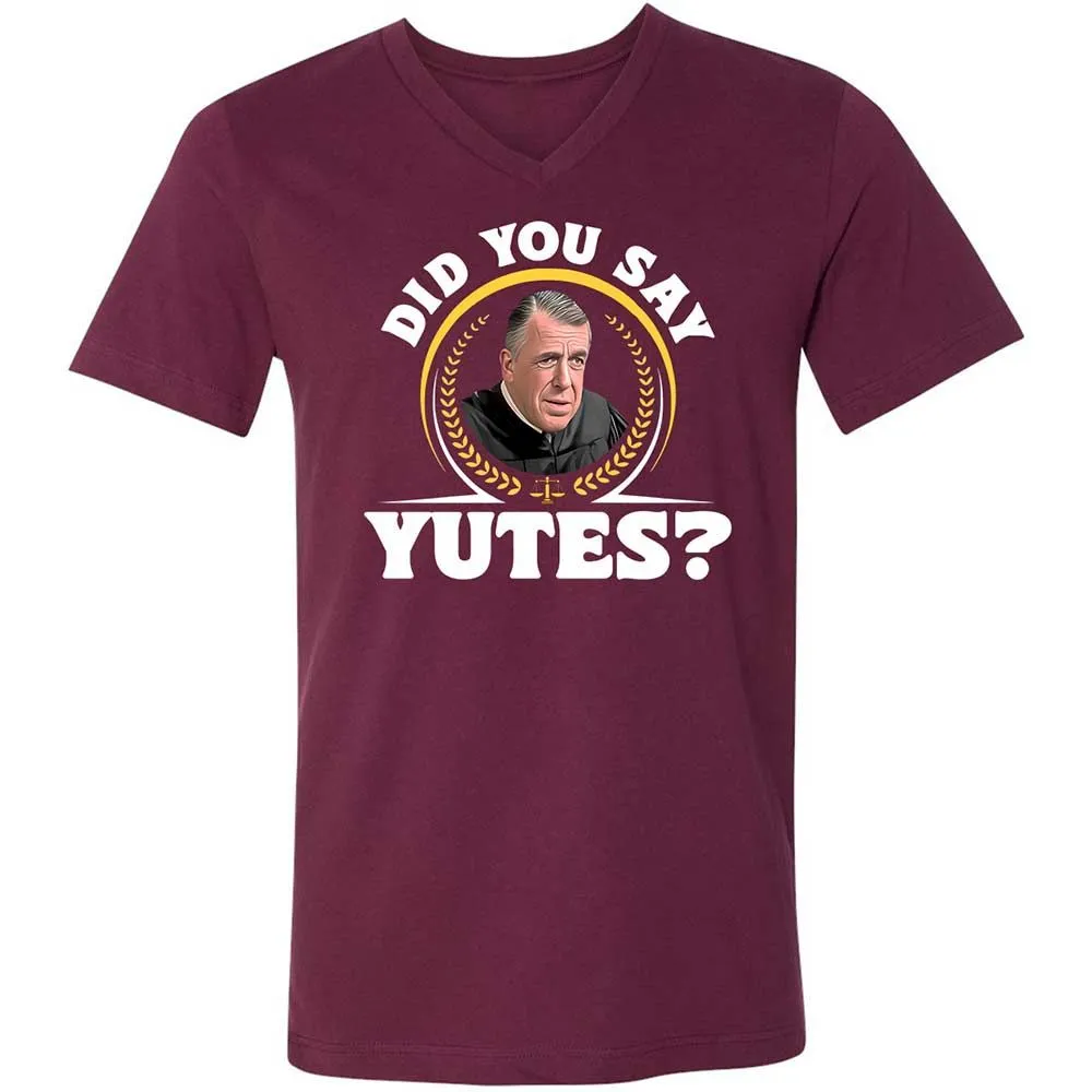 Unisex V-Neck T-Shirt - VM2GW4CU - Maroon - 8
