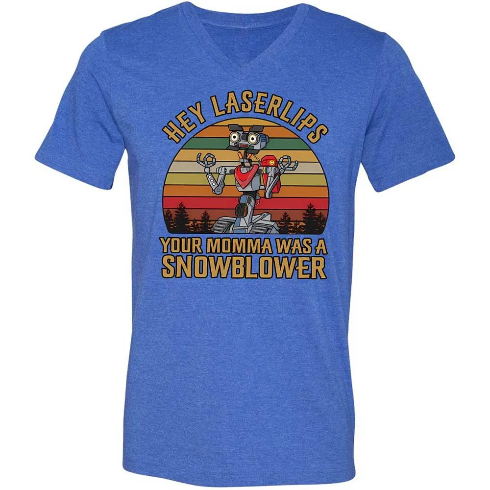 Unisex V-Neck T-Shirt - CG9RRLDU - Heather True Royal - 5