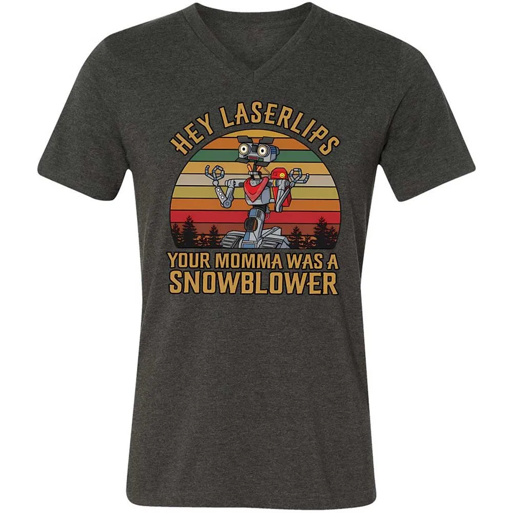 Unisex V-Neck T-Shirt - CG9RRLDU - Dark Grey Heather - 9