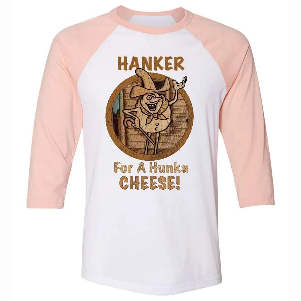 Unisex 3/4 Baseball Tee - 1F9N1M5R - White/Heather Peach - 5