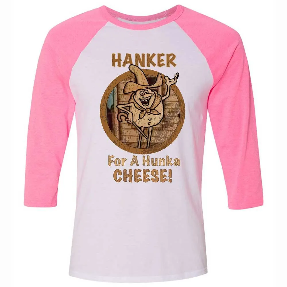 Unisex 3/4 Baseball Tee - 1F9N1M5R - White/Neon Pink - 12