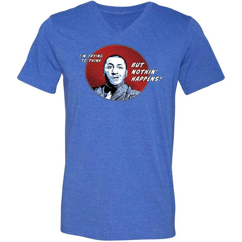 Unisex V-Neck T-Shirt - H1FD9RQW - Heather True Royal - 5