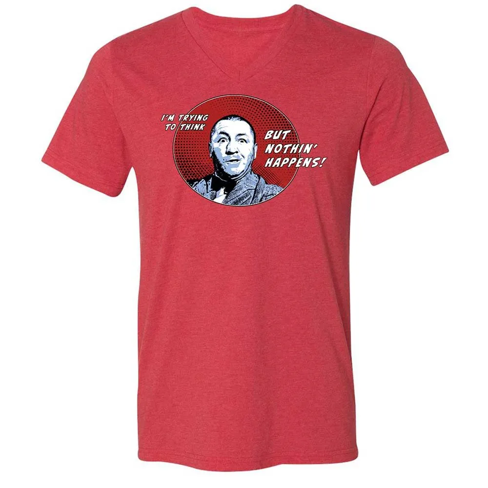 Unisex V-Neck T-Shirt - H1FD9RQW - Heather Red - 7