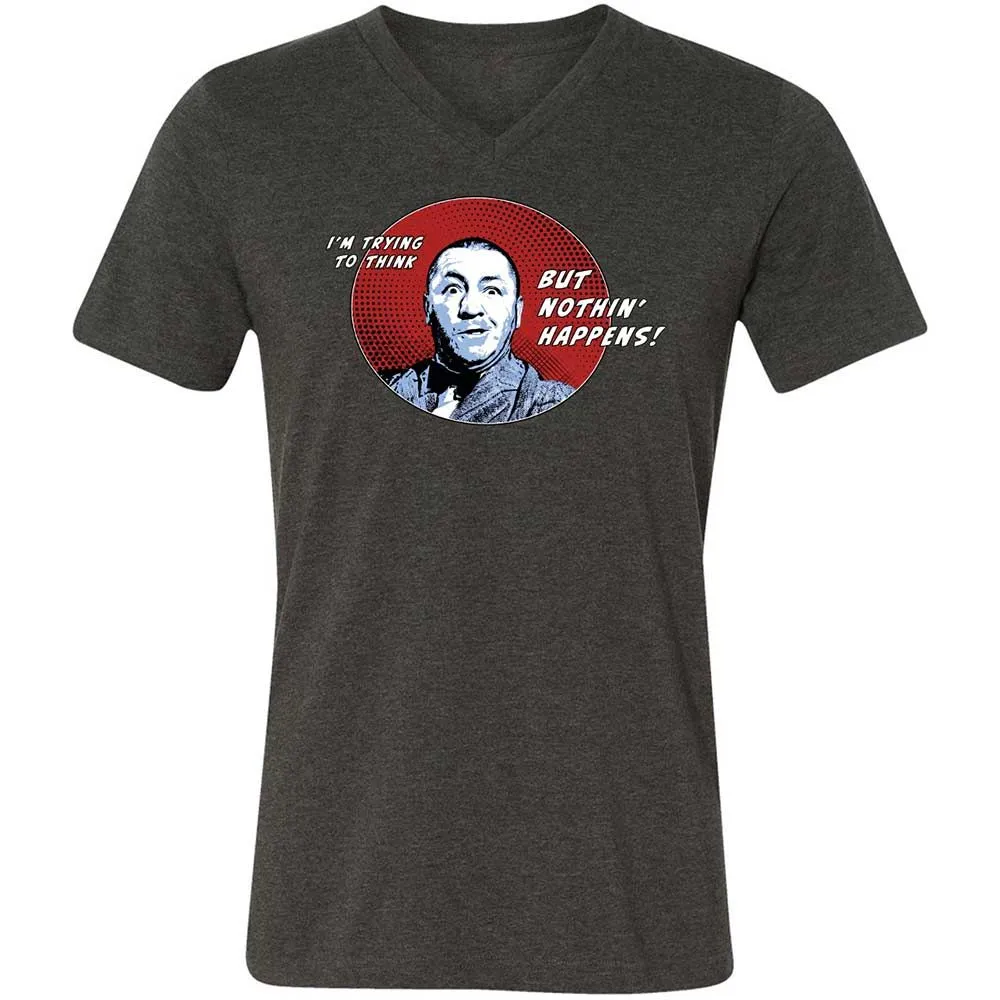 Unisex V-Neck T-Shirt - H1FD9RQW - Dark Grey Heather - 9