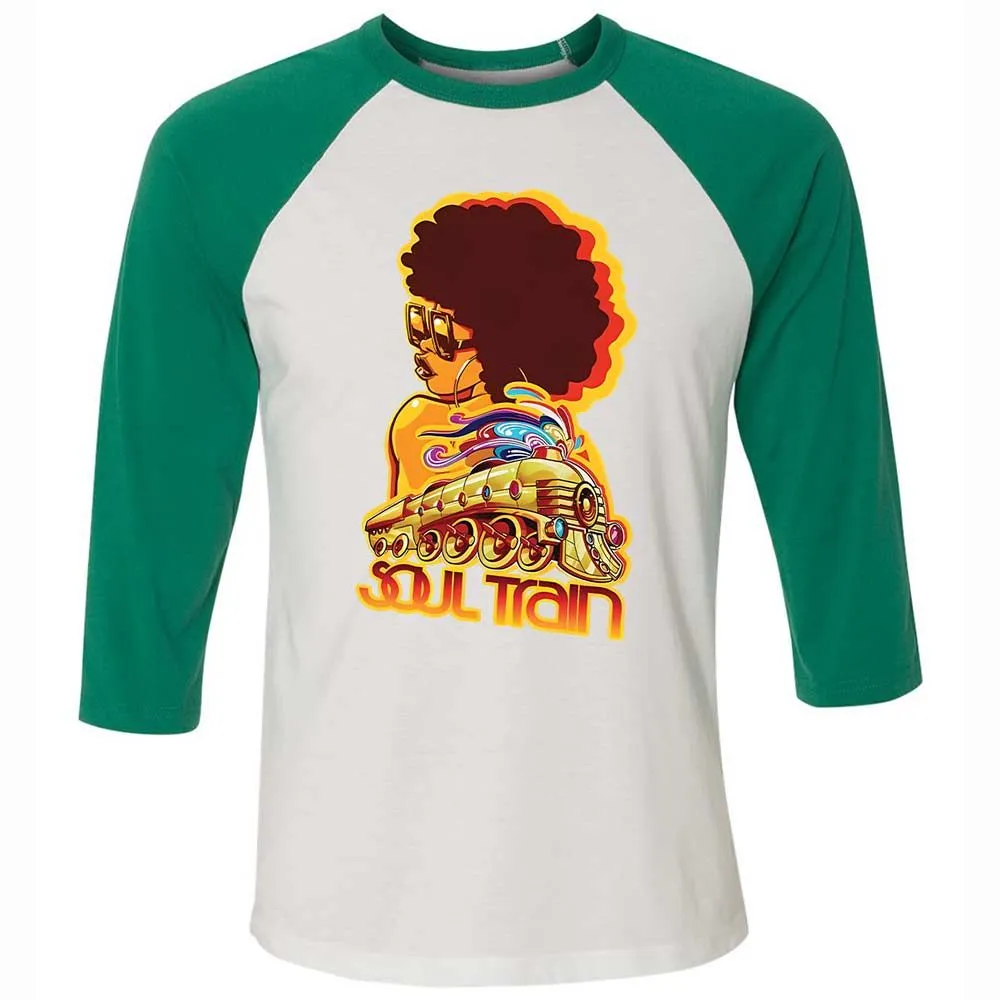 Unisex 3/4 Baseball Tee - MTQELAYL - White/Kelly - 6