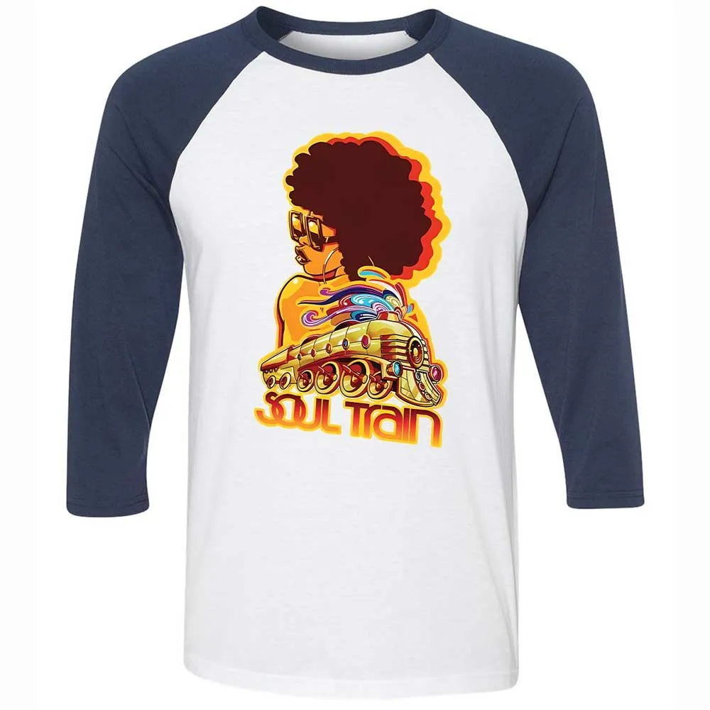 Unisex 3/4 Baseball Tee - MTQELAYL - White/Navy - 8