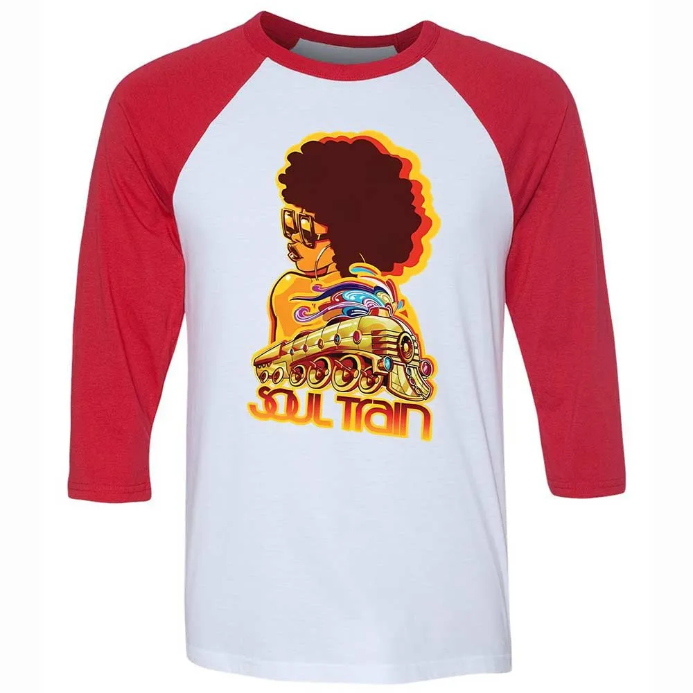 Unisex 3/4 Baseball Tee - MTQELAYL - White/Red - 9