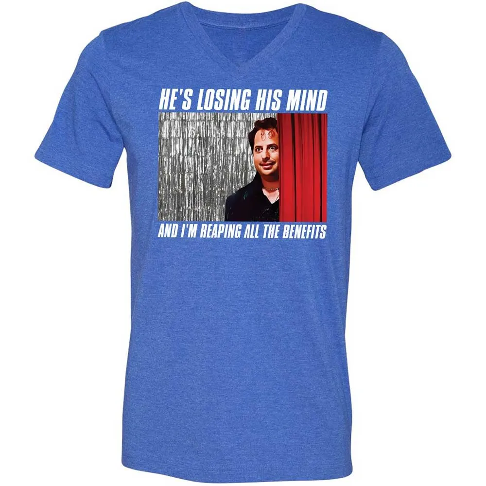 Unisex V-Neck T-Shirt - P4BUF1LH - Heather True Royal - 5