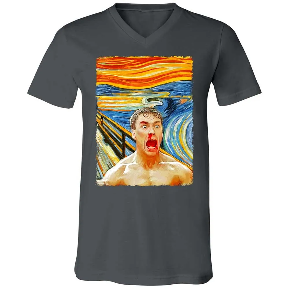 Unisex V-Neck T-Shirt - PJBVXW67 - Asphalt - 13