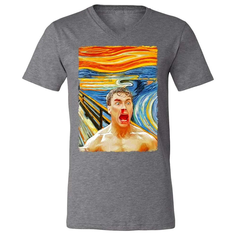 Unisex V-Neck T-Shirt - PJBVXW67 - Deep Heather - 14