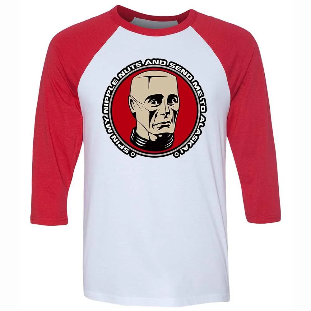 Unisex 3/4 Baseball Tee - 1WRQ2HGK - White/Red - 9