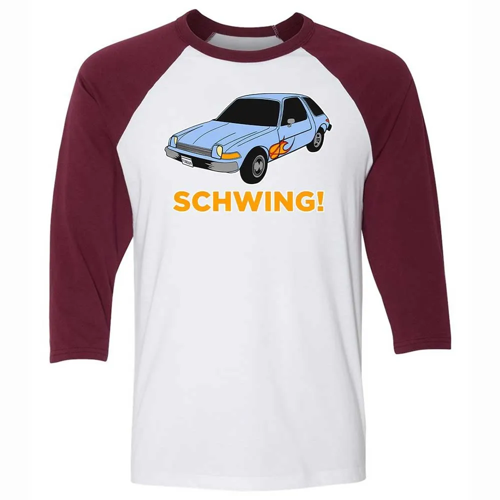 Unisex 3/4 Baseball Tee - Y69N8SCX - White/Maroon - 7