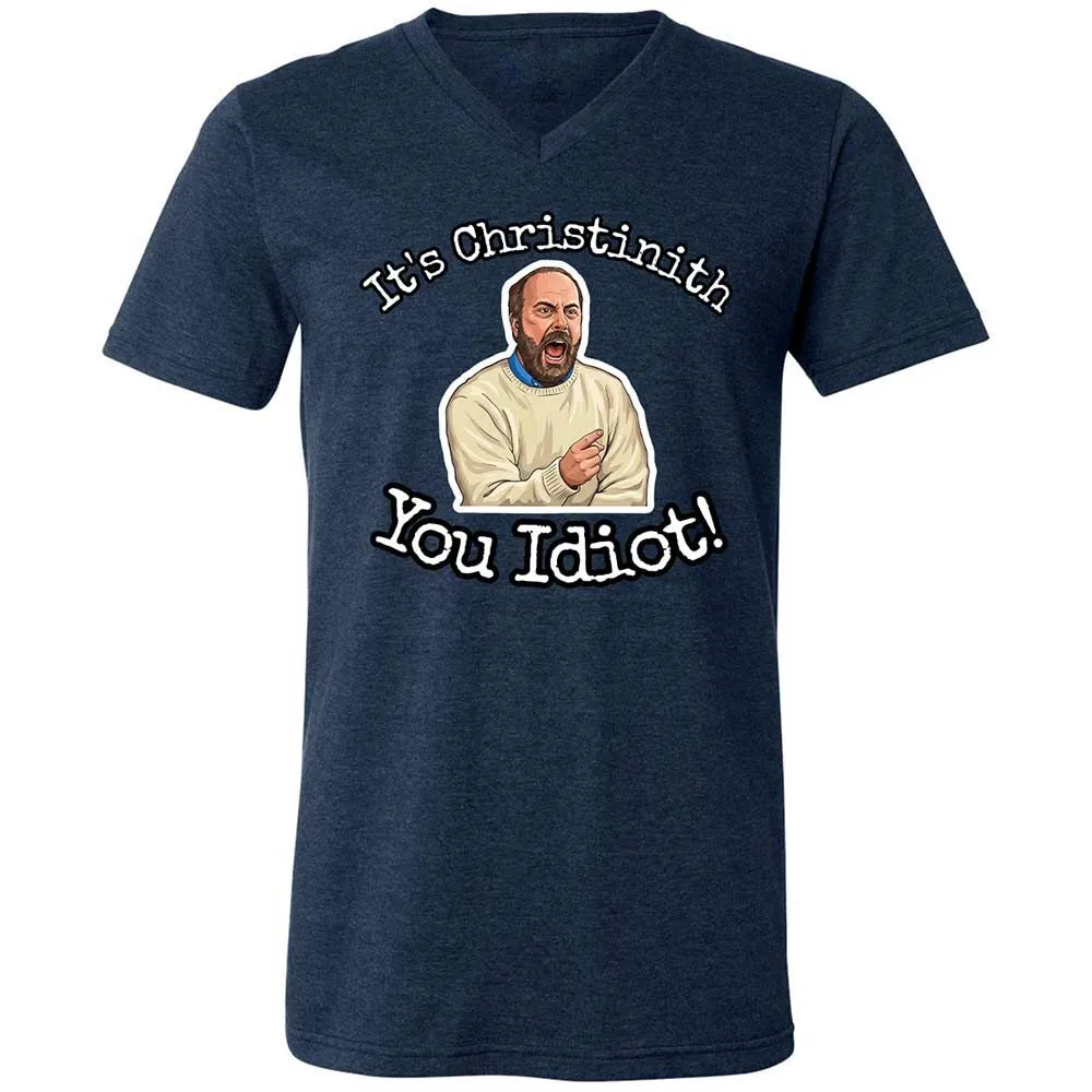 Unisex V-Neck T-Shirt - PCEX46X2 - Heather Navy - 3