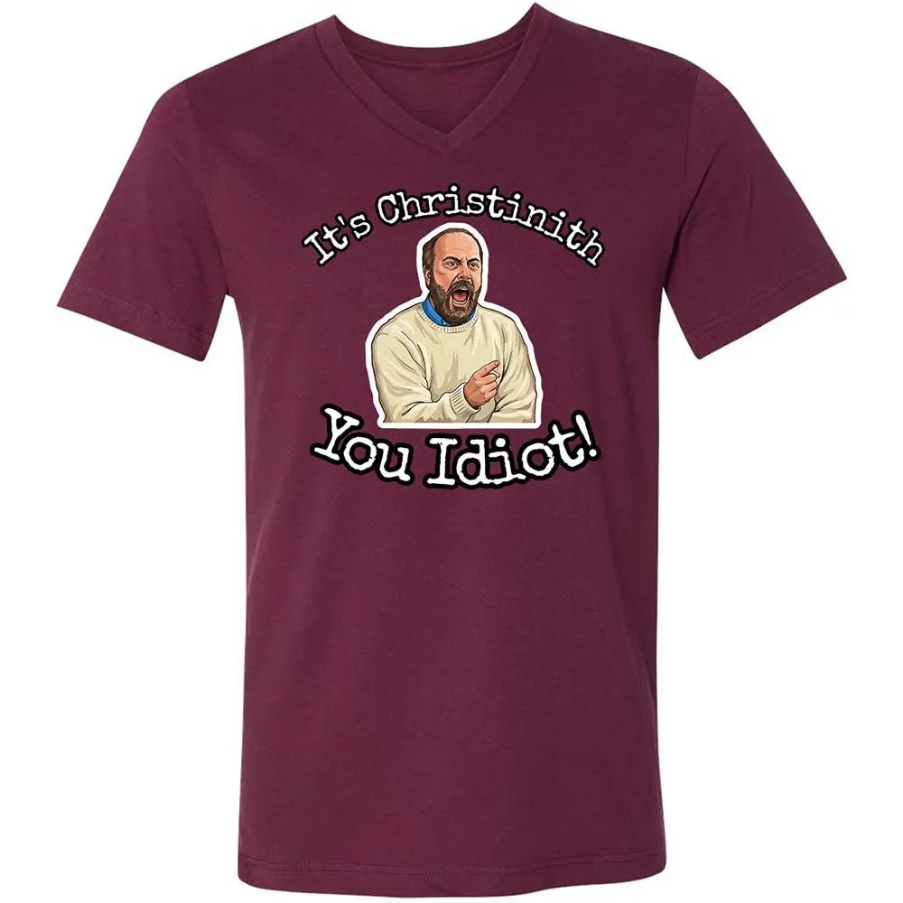 Unisex V-Neck T-Shirt - PCEX46X2 - Maroon - 8