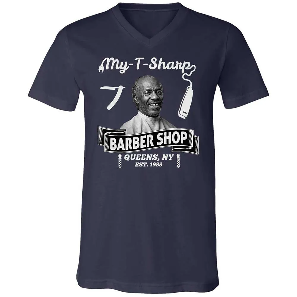 Unisex V-Neck T-Shirt - SAJXT2FT - Navy - 2