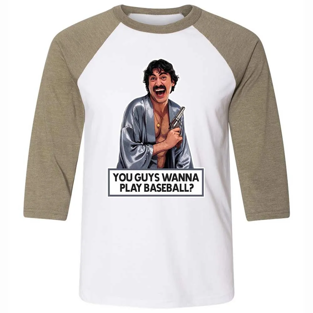 Unisex 3/4 Baseball Tee - GWMLCX81 - White/Heather Olive - 4