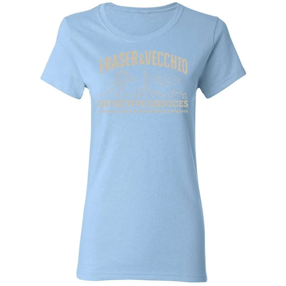Women's T-Shirt - C35VL5RK - Light Blue - 13