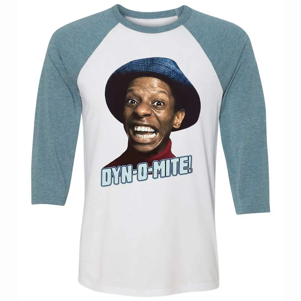 Unisex 3/4 Baseball Tee - BUB22M4P - White/Denim - 3