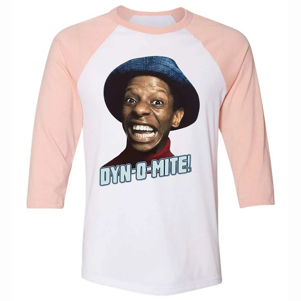 Unisex 3/4 Baseball Tee - BUB22M4P - White/Heather Peach - 5