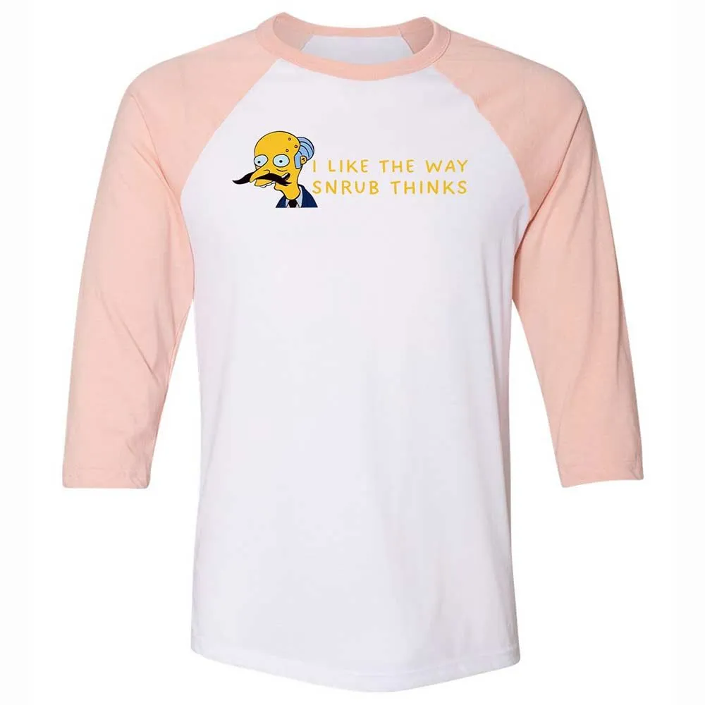 Unisex 3/4 Baseball Tee - FFWPJ4V4 - White/Heather Peach - 5