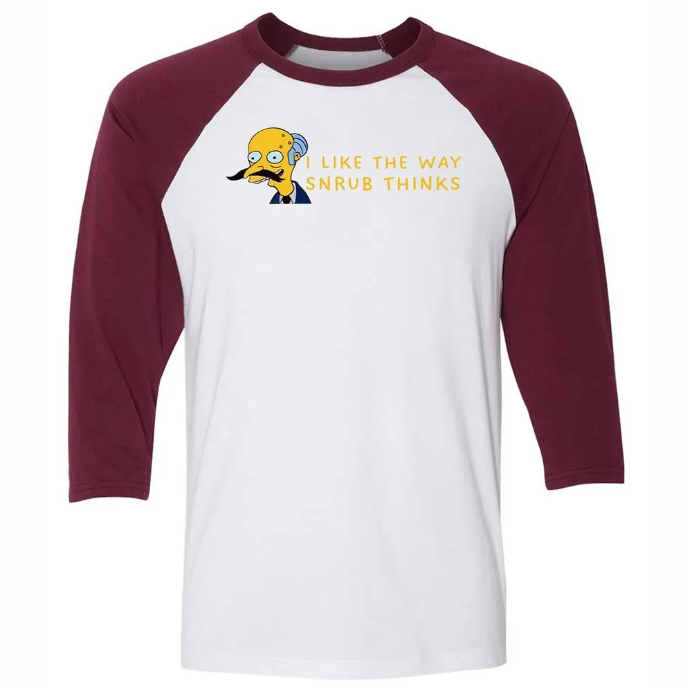 Unisex 3/4 Baseball Tee - FFWPJ4V4 - White/Maroon - 7