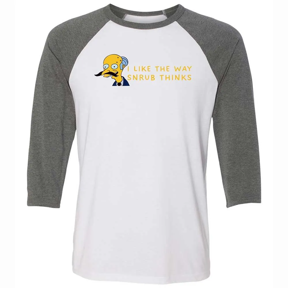 Unisex 3/4 Baseball Tee - FFWPJ4V4 - White/Deep Heather - 11