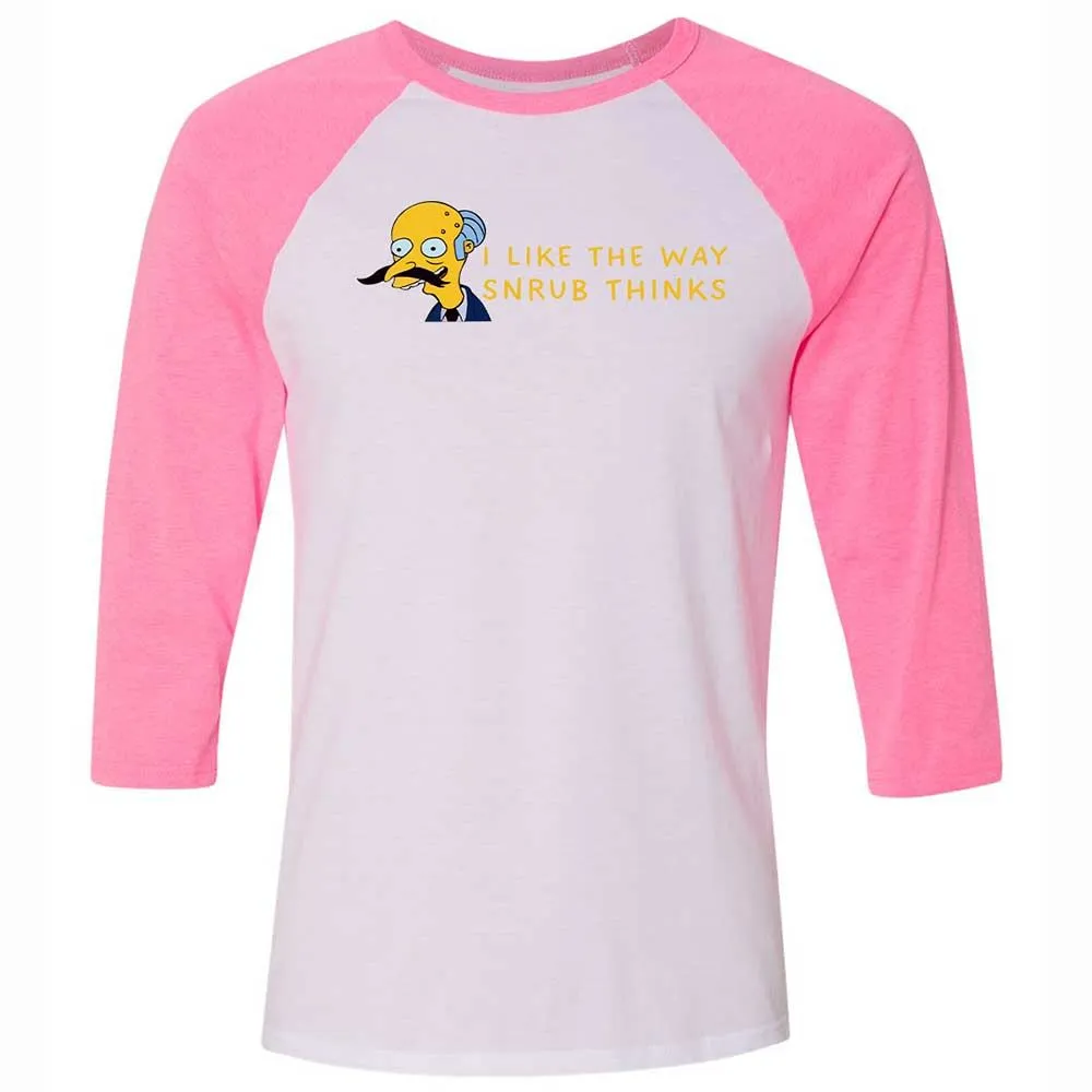 Unisex 3/4 Baseball Tee - FFWPJ4V4 - White/Neon Pink - 12