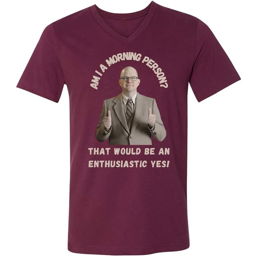 Unisex V-Neck T-Shirt - A171U86T - Maroon - 8