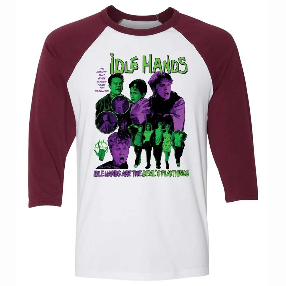 Idle hands are the Devil's playthings - White/Maroon - 7