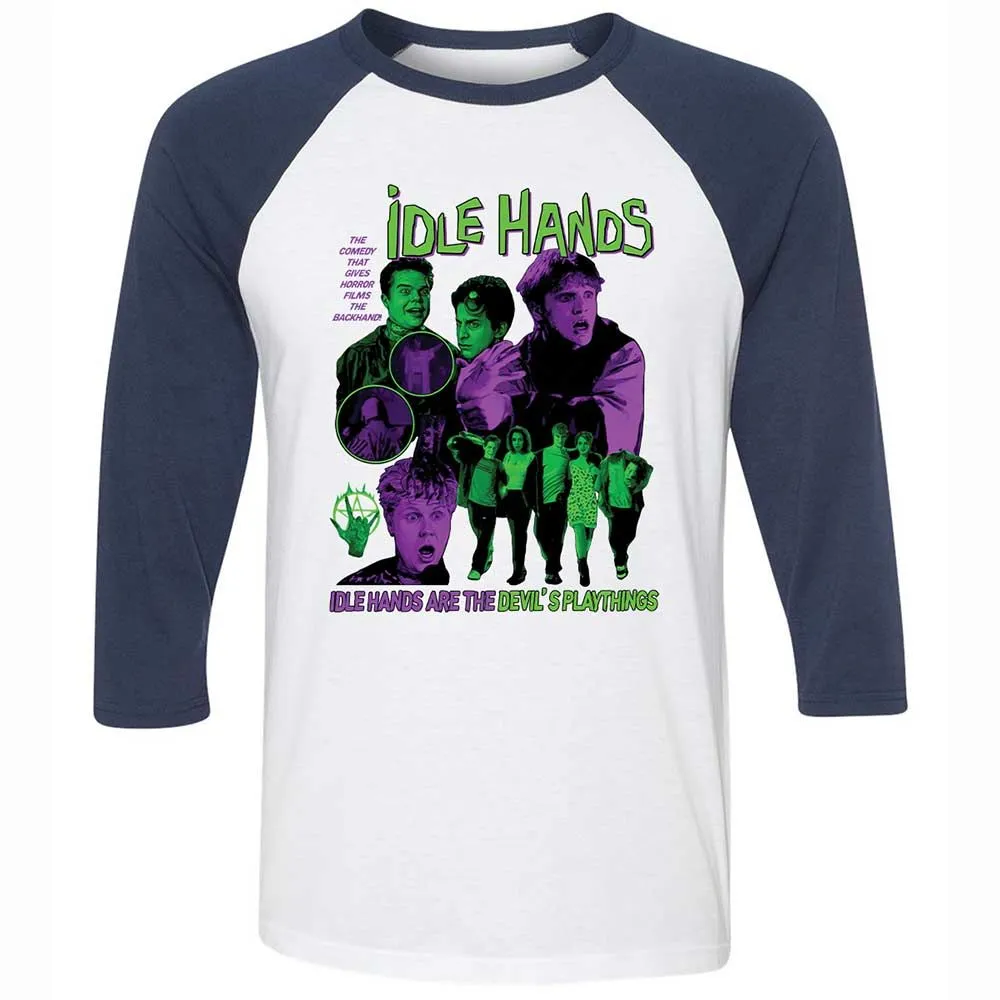 Idle hands are the Devil's playthings - White/Navy - 8