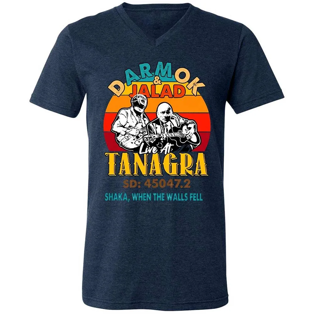 Unisex V-Neck T-Shirt - 6N94R52T - Heather Navy - 3